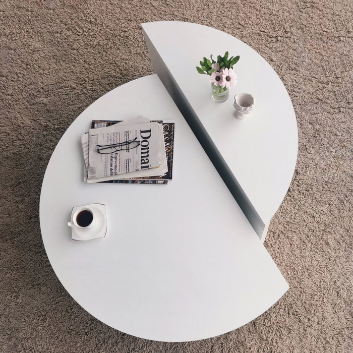Hanah Home Podium - Mesa de centro Blanca